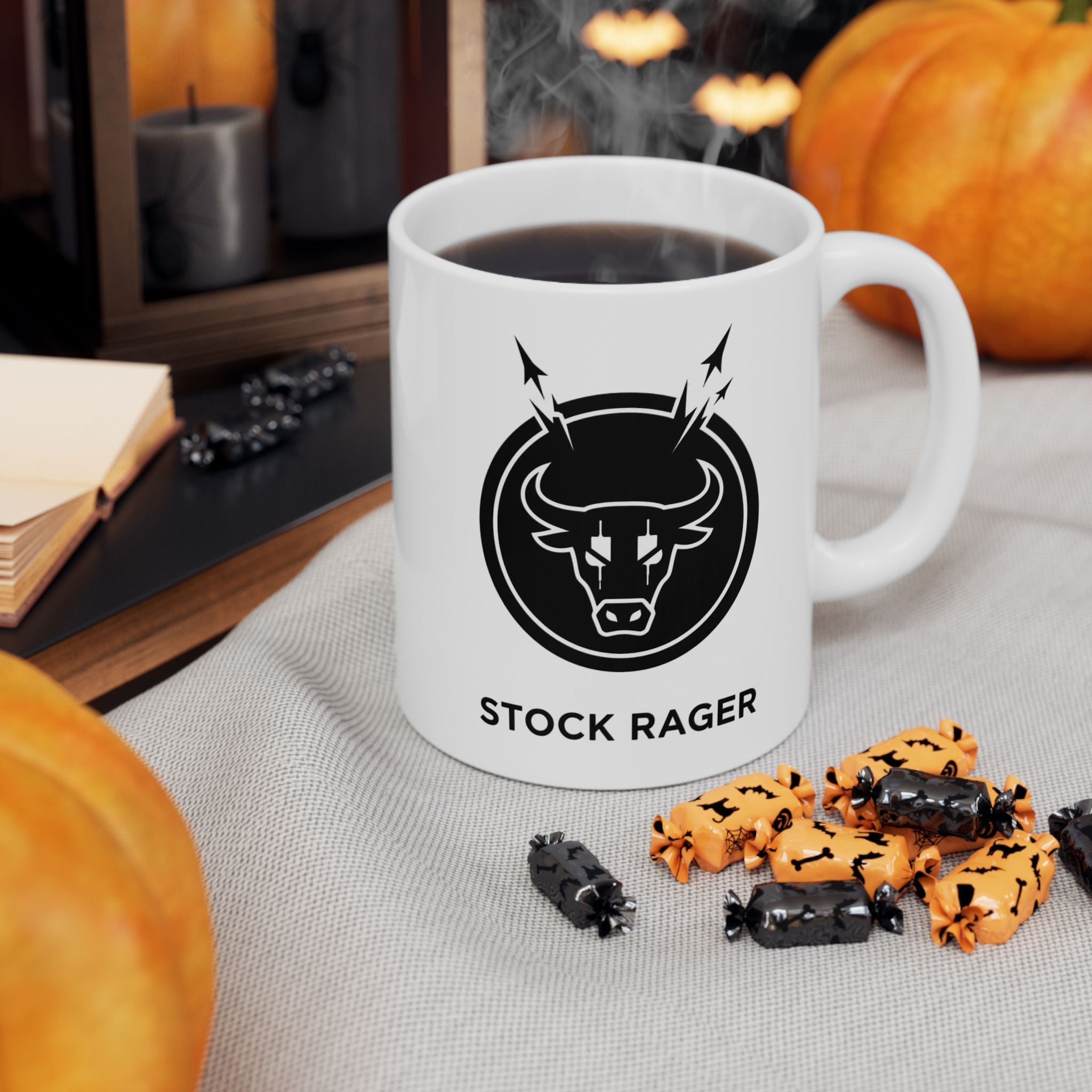 Stock Rager™ Logo Ceramic Mug | Minimal Premium Drinkware for Traders (11oz)