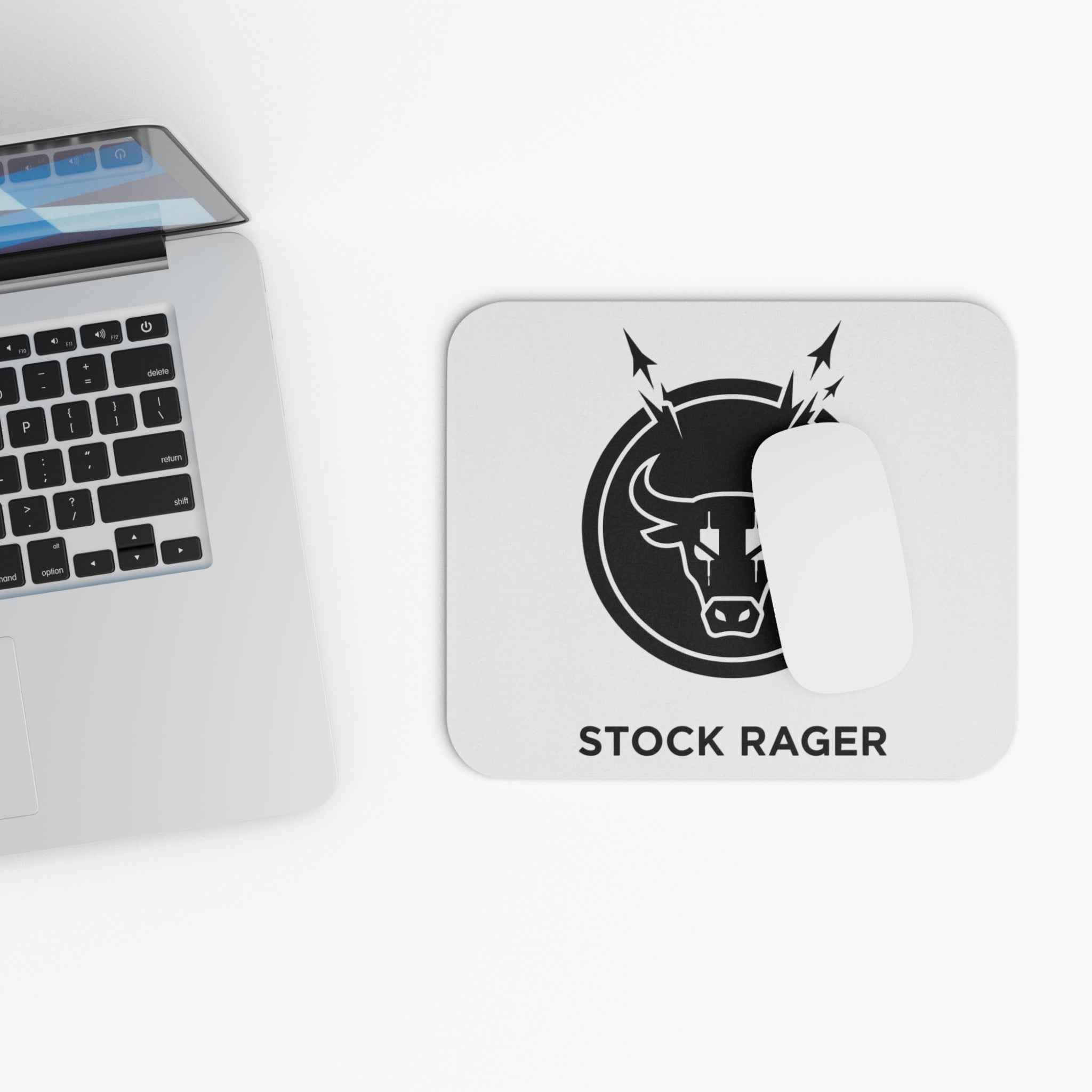 “Stock Rager™ Logo Mouse Pad” | Premium Minimal Desk Mat For Traders