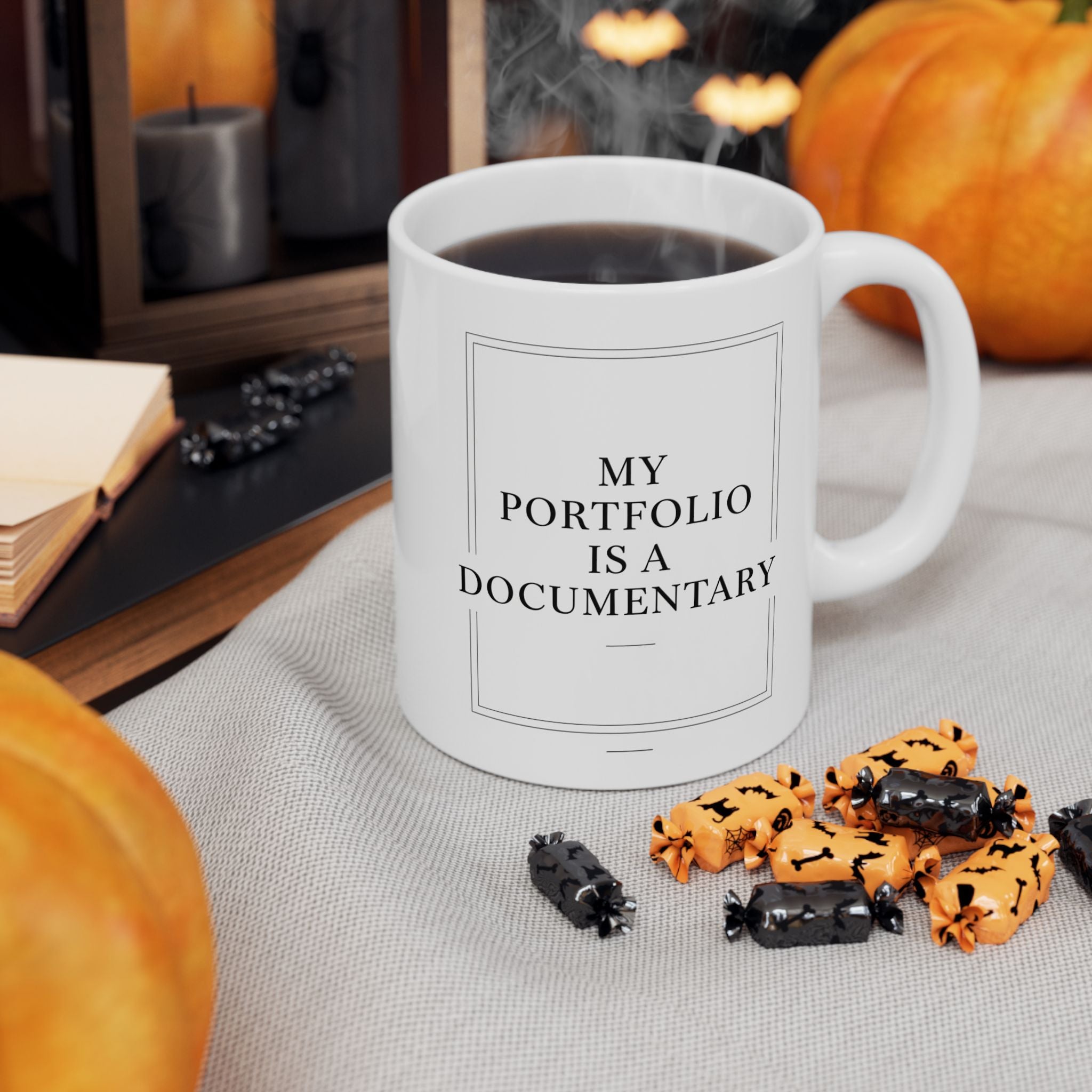 “My Portfolio Is A Documentary” Ceramic Mug | Stock Rager™ Premium Drinkware for Traders