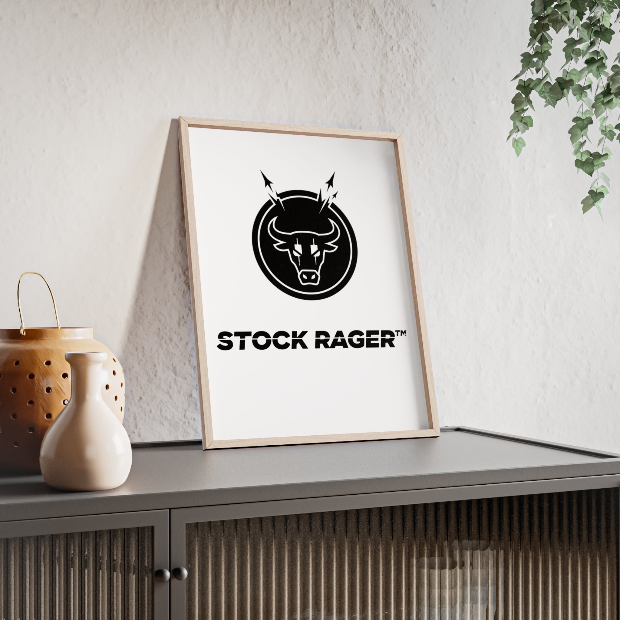 StockRager Logo Wall Art Frame | StockRager™ Brand Identity Minimal Poster Print