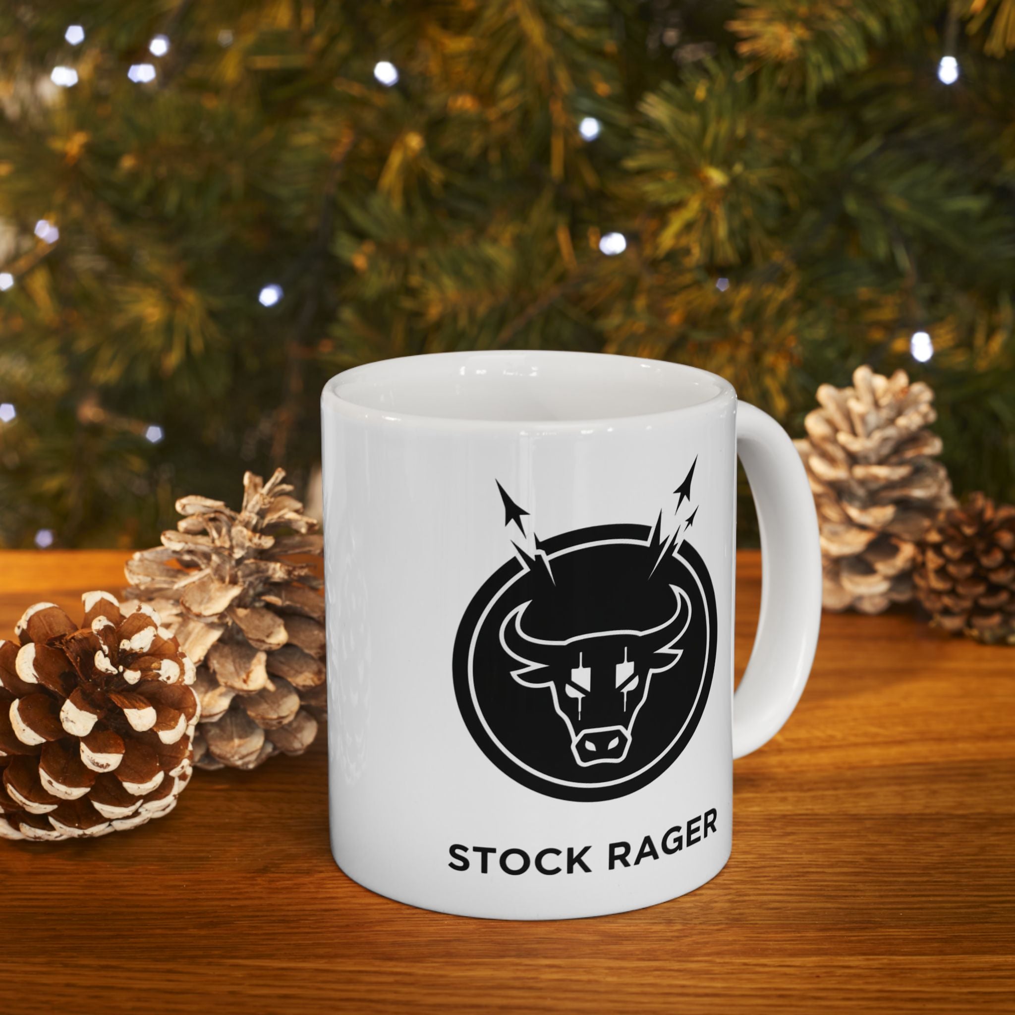 Stock Rager™ Logo Ceramic Mug | Minimal Premium Drinkware for Traders (11oz)