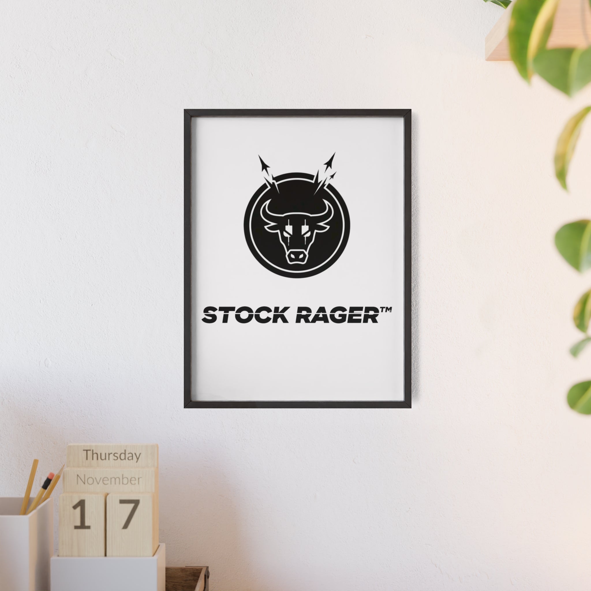 StockRager Logo Wall Art Frame | StockRager™ Brand Identity Minimal Poster Print