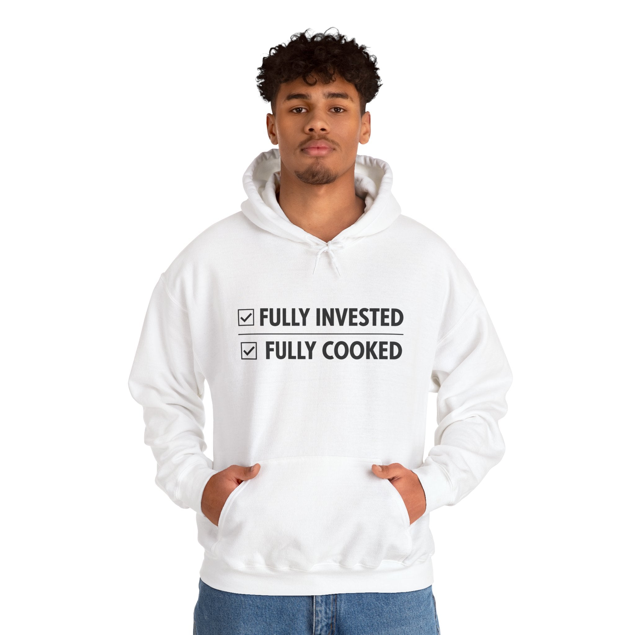 “Fully Invested Fully Cooked” Hoodie | Stock Rager™ Premium Streetwear for Traders