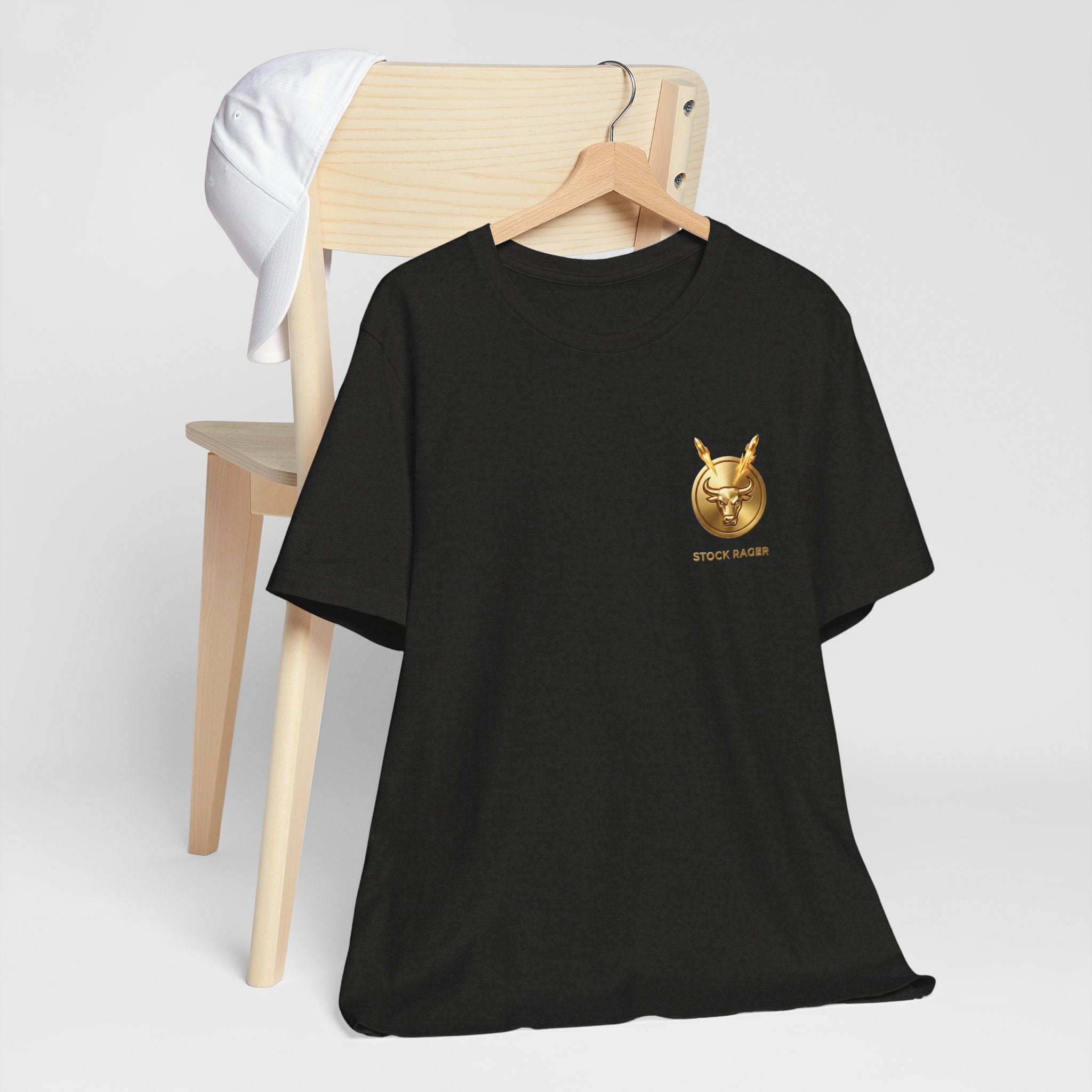 Stock Rager™ Golden Logo T-Shirt | Premium Cotton Streetwear for Traders