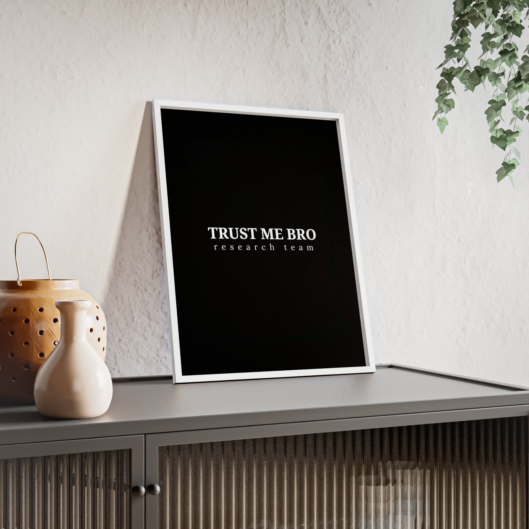 Trust Me Bro Research Team Meme Wall Art | StockRager™ Trading Quote Poster Print