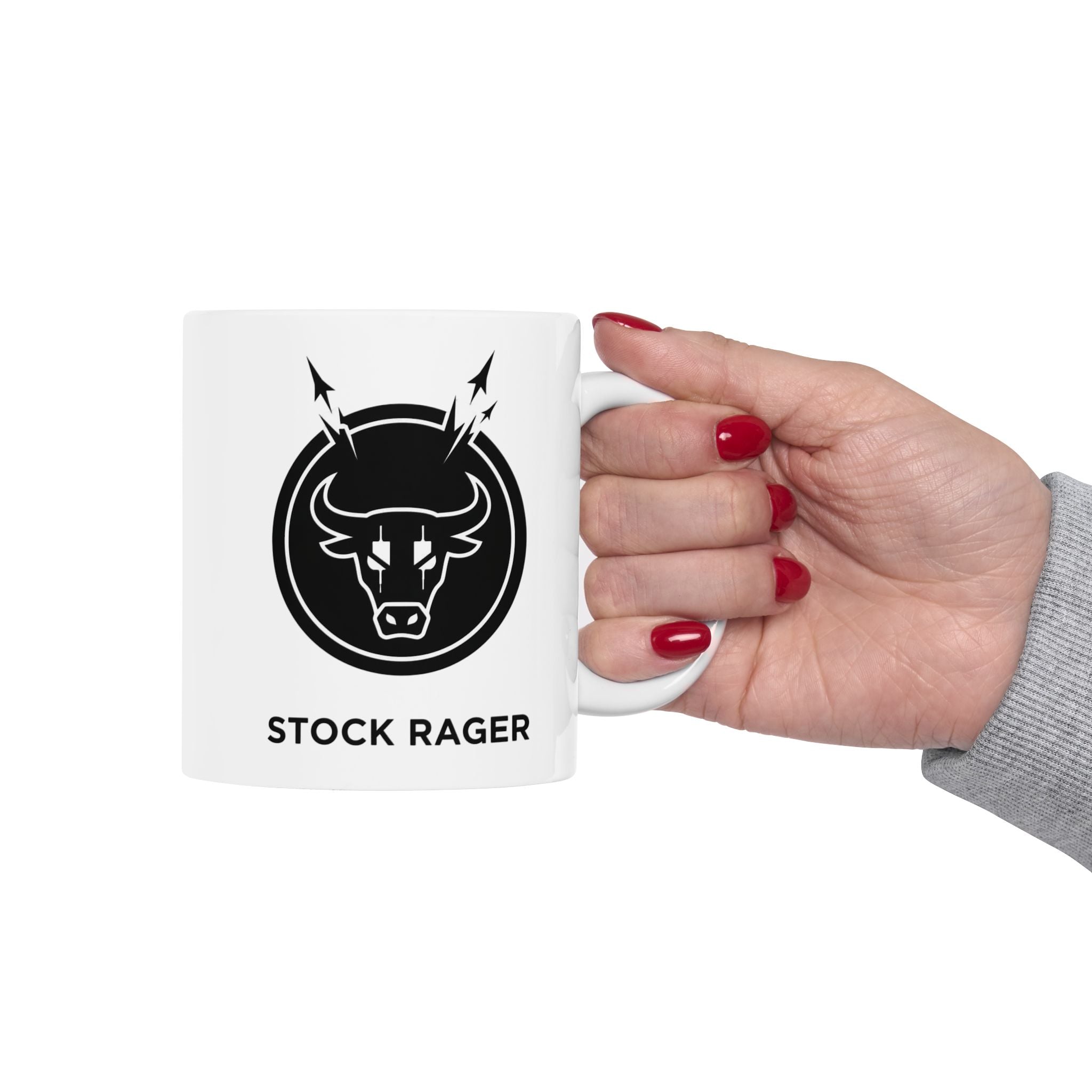 Stock Rager™ Logo Ceramic Mug | Minimal Premium Drinkware for Traders (11oz)