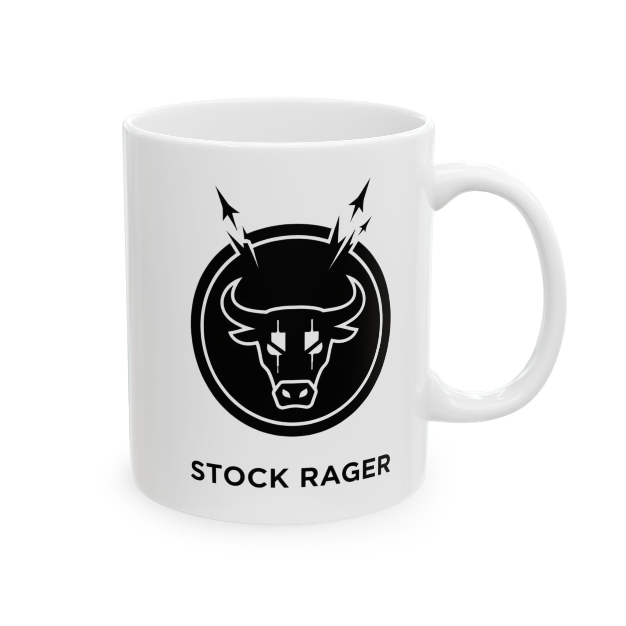 Stock Rager™ Logo Ceramic Mug | Minimal Premium Drinkware for Traders (11oz)