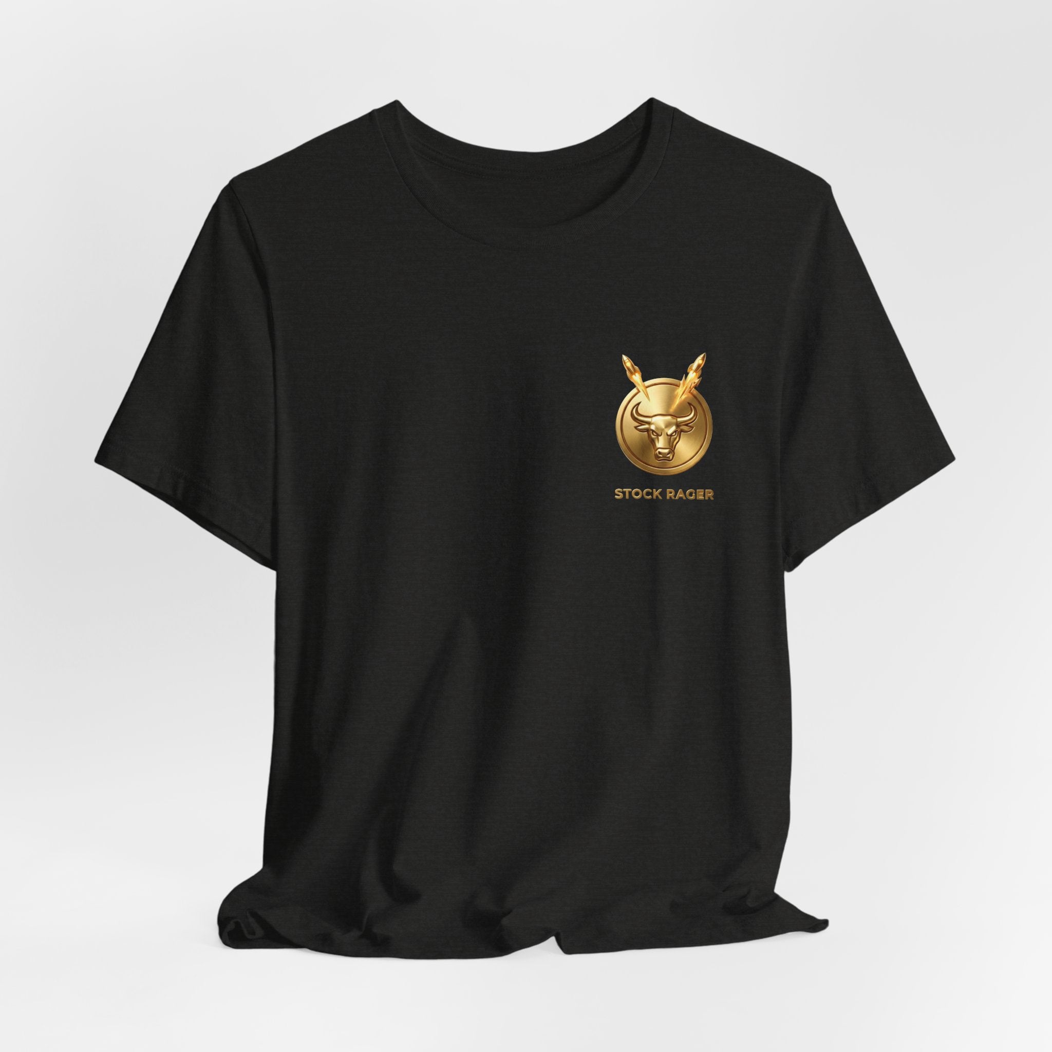 Stock Rager™ Golden Logo T-Shirt | Premium Cotton Streetwear for Traders