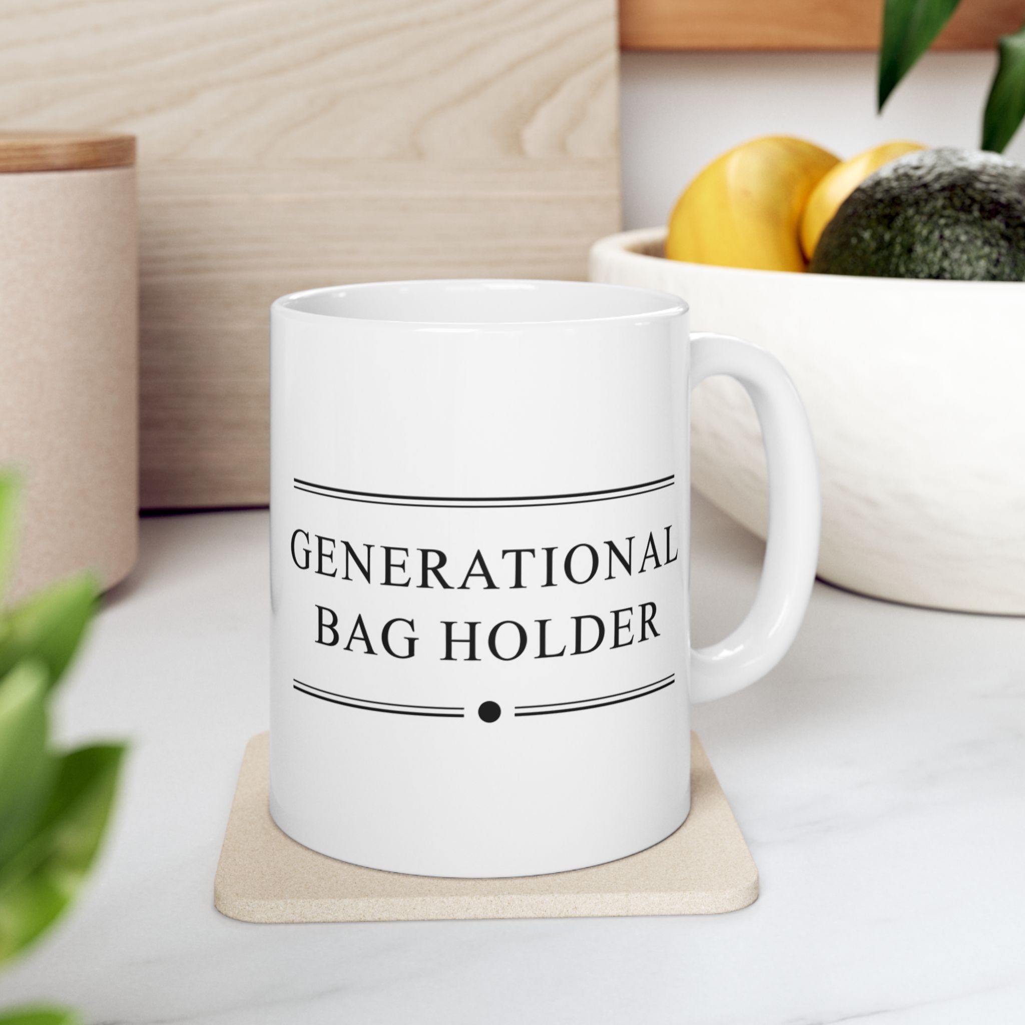 “Generational Bag Holder” Ceramic Mug | Stock Rager™ Premium Drinkware for Traders