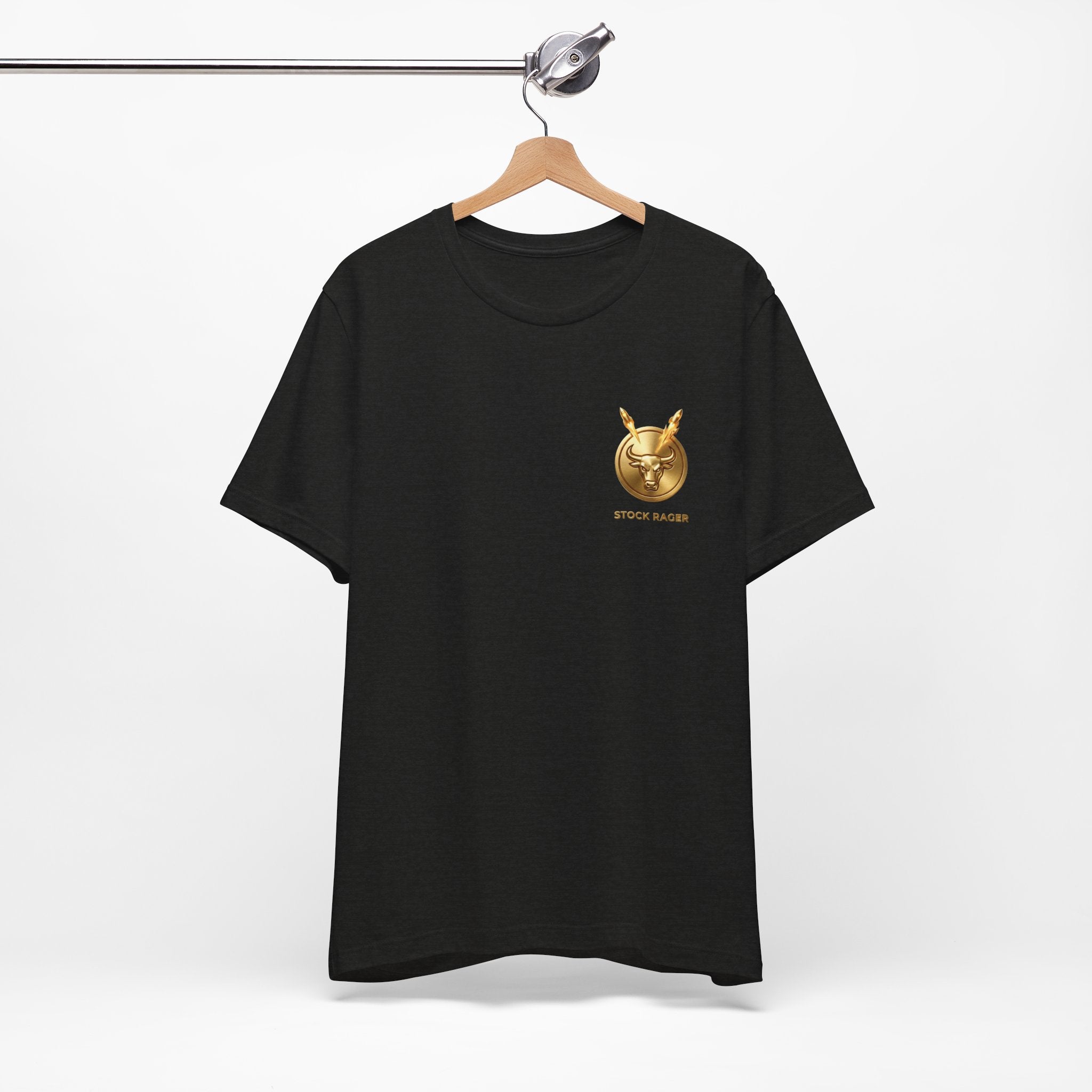 Stock Rager™ Golden Logo T-Shirt | Premium Cotton Streetwear for Traders