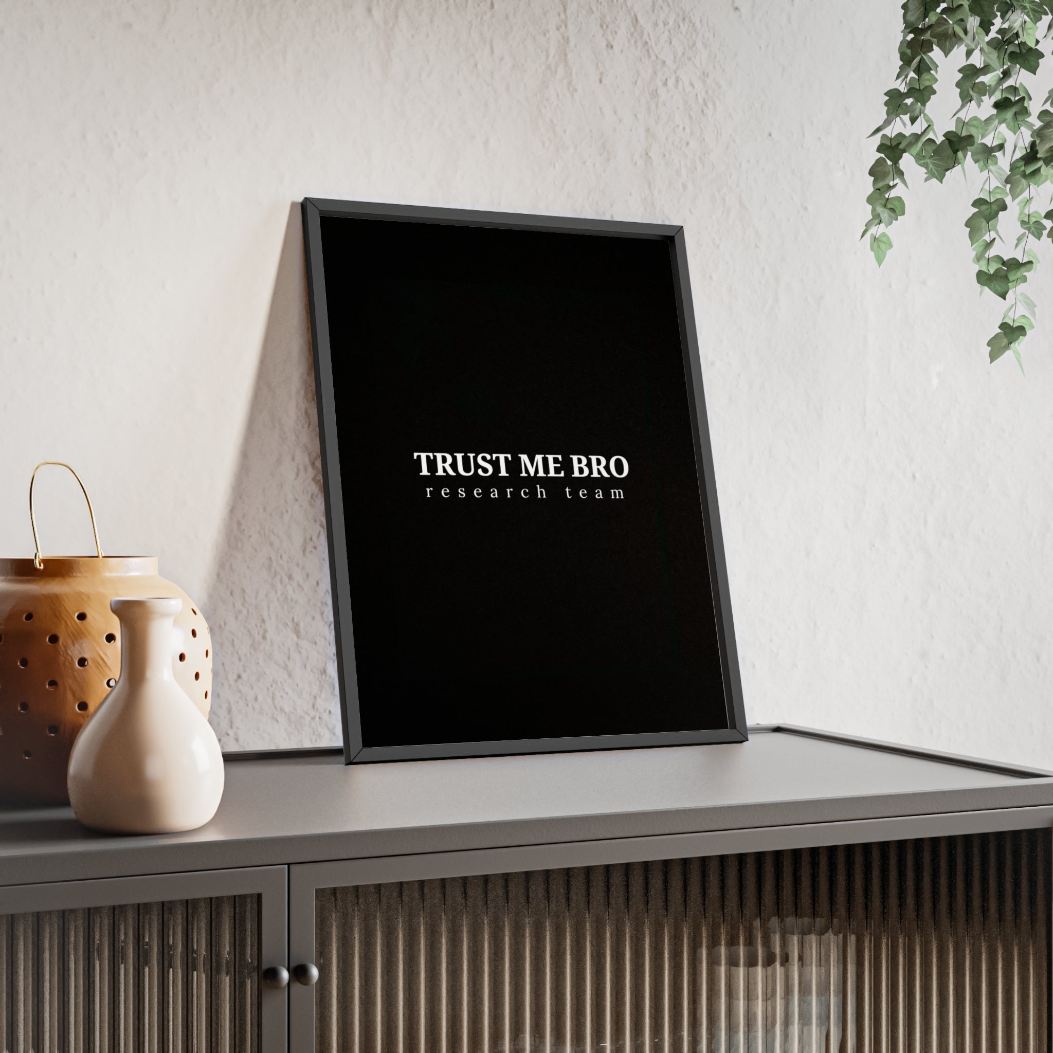 Trust Me Bro Research Team Meme Wall Art | StockRager™ Trading Quote Poster Print