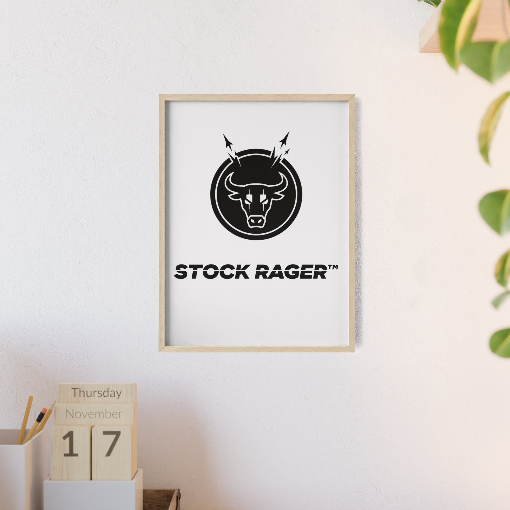 StockRager Logo Wall Art Frame | StockRager™ Brand Identity Minimal Poster Print