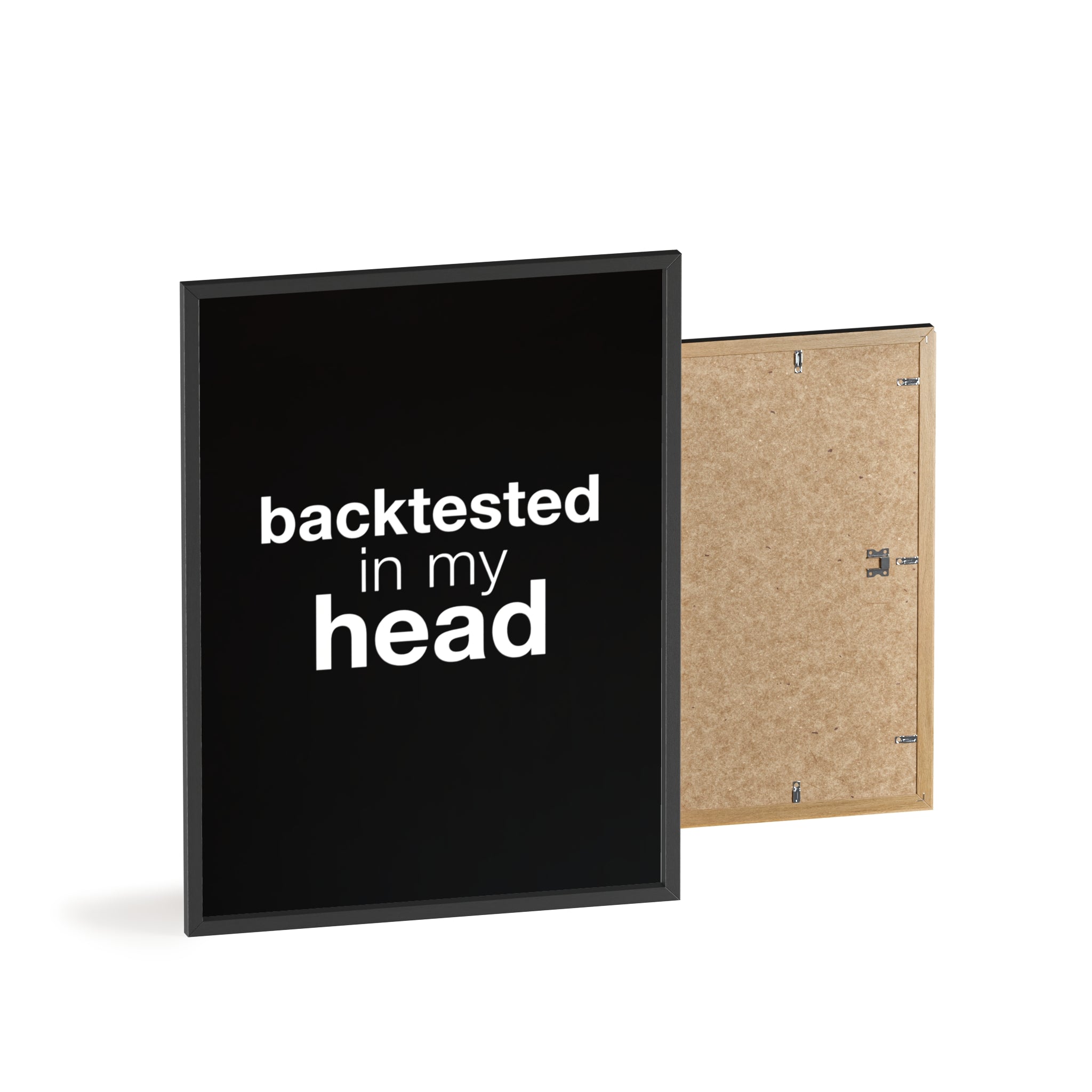 Backtested in My Head Trading Wall Art | StockRager™ Finance Meme Quote Poster Print