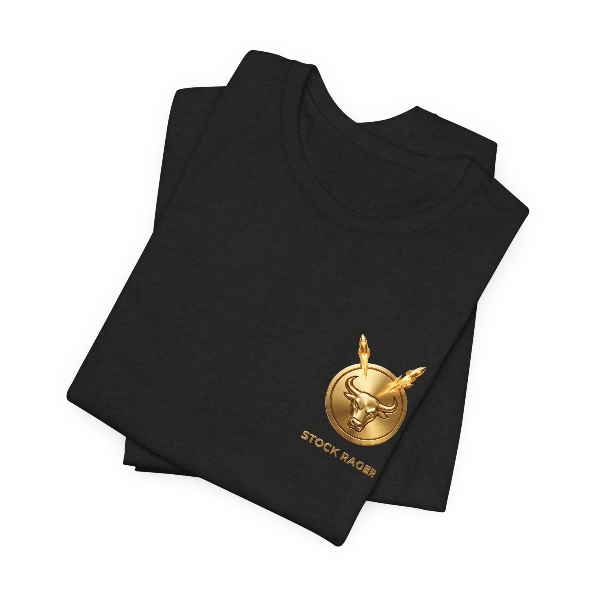 Stock Rager™ Golden Logo T-Shirt | Premium Cotton Streetwear for Traders