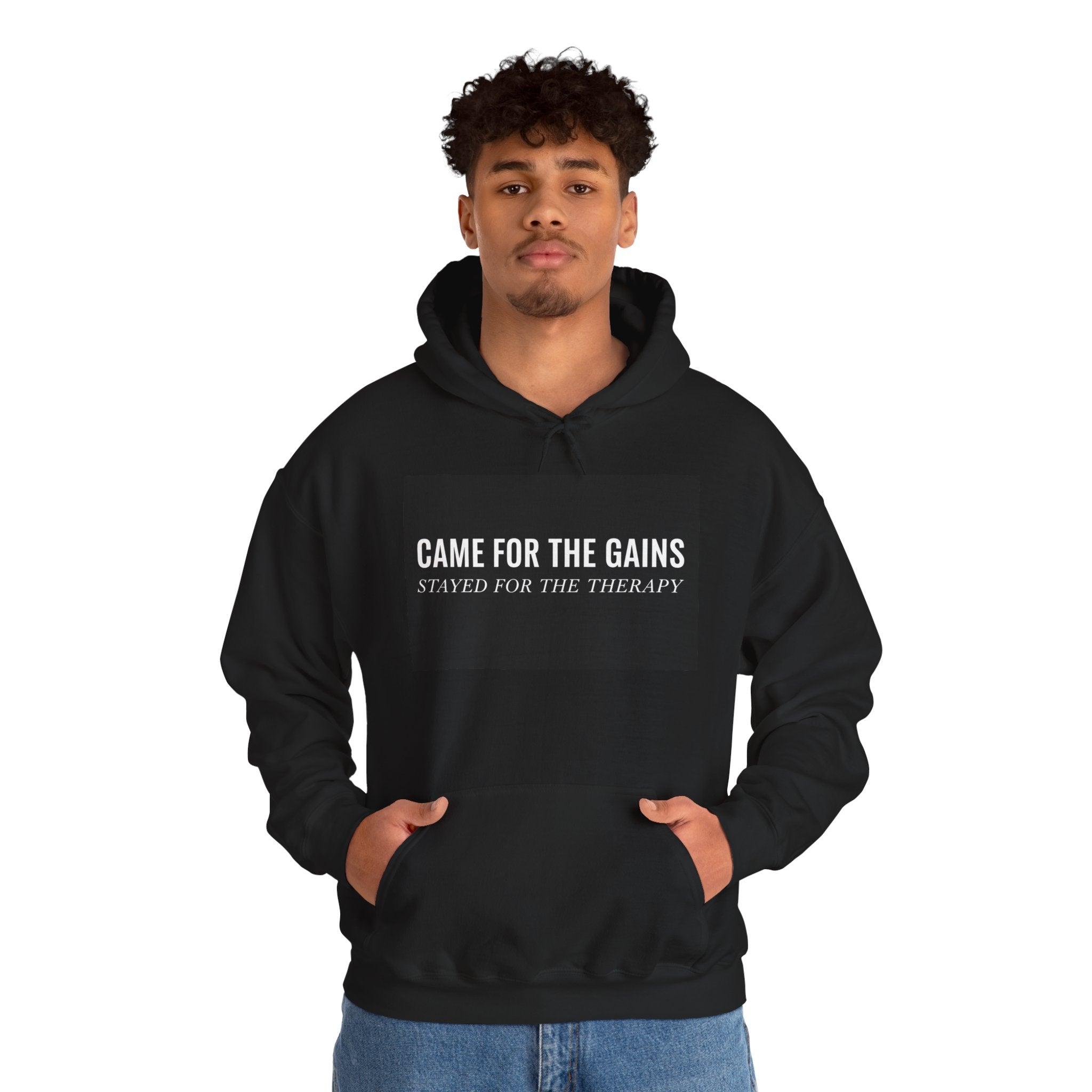 “Came For The Gains, Stayed For The Therapy” Hoodie | Stock Rager™ Premium Streetwear for Traders