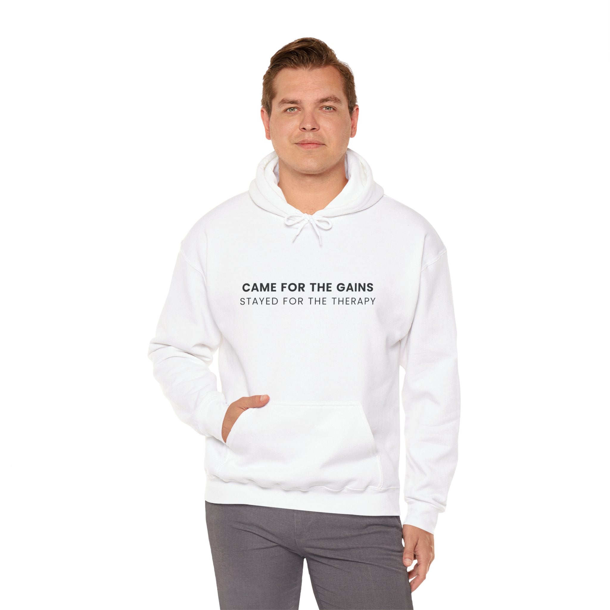 “Came For The Gains, Stayed For The Therapy” Hoodie | Stock Rager™ Premium Streetwear for Traders
