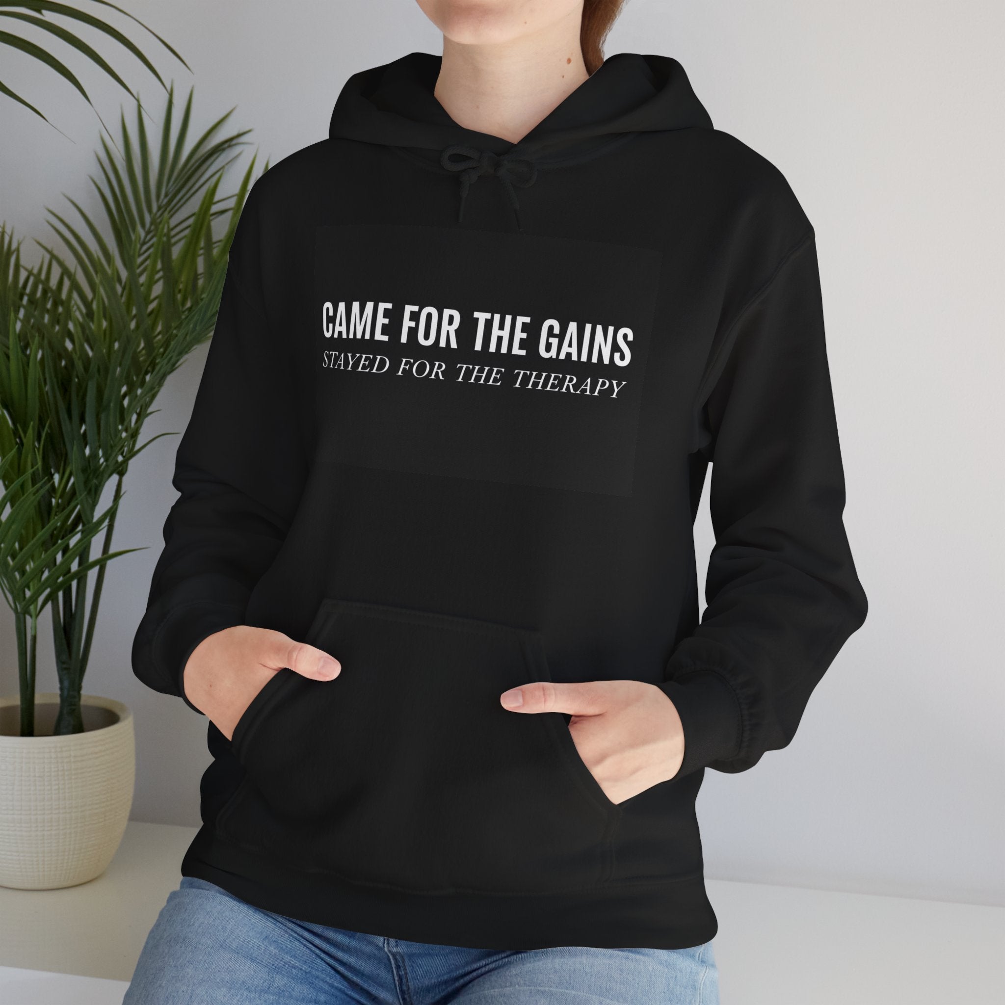 “Came For The Gains, Stayed For The Therapy” Hoodie | Stock Rager™ Premium Streetwear for Traders