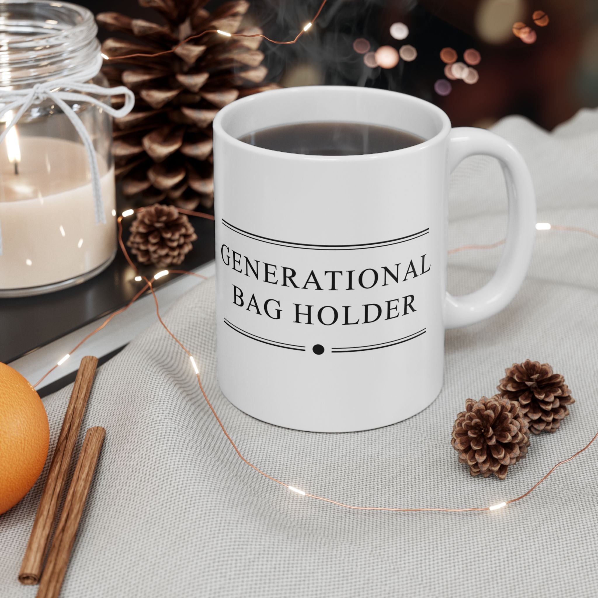 “Generational Bag Holder” Ceramic Mug | Stock Rager™ Premium Drinkware for Traders