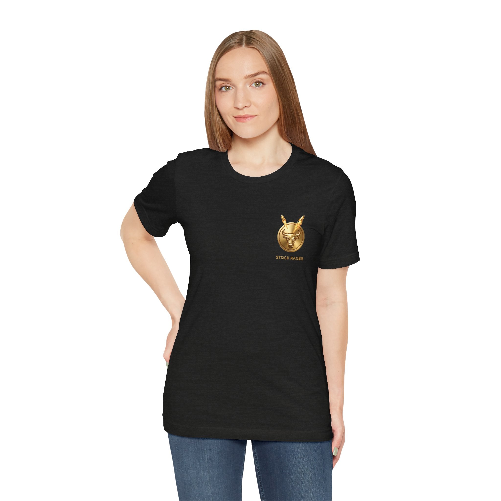 Stock Rager™ Golden Logo T-Shirt | Premium Cotton Streetwear for Traders