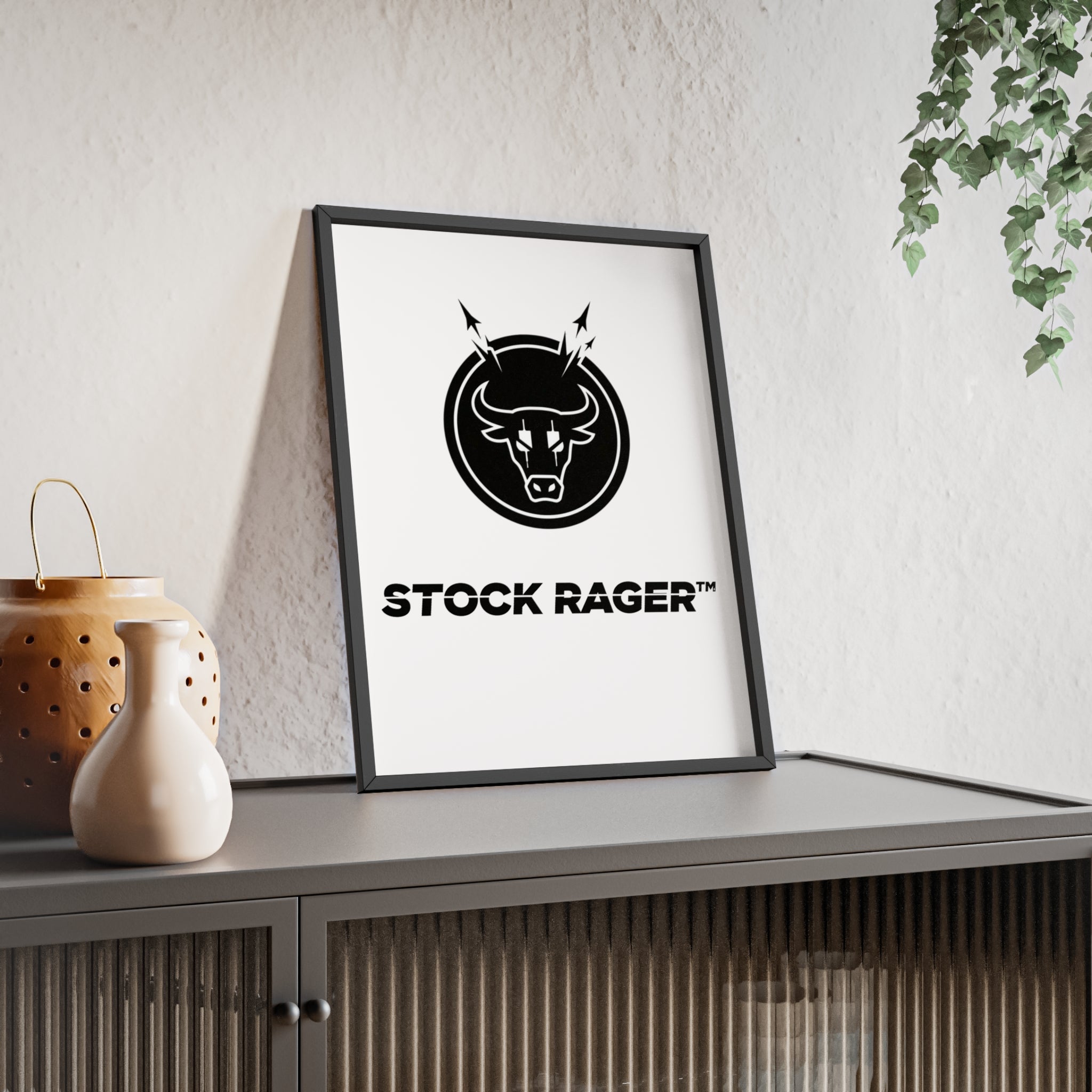 StockRager Logo Wall Art Frame | StockRager™ Brand Identity Minimal Poster Print