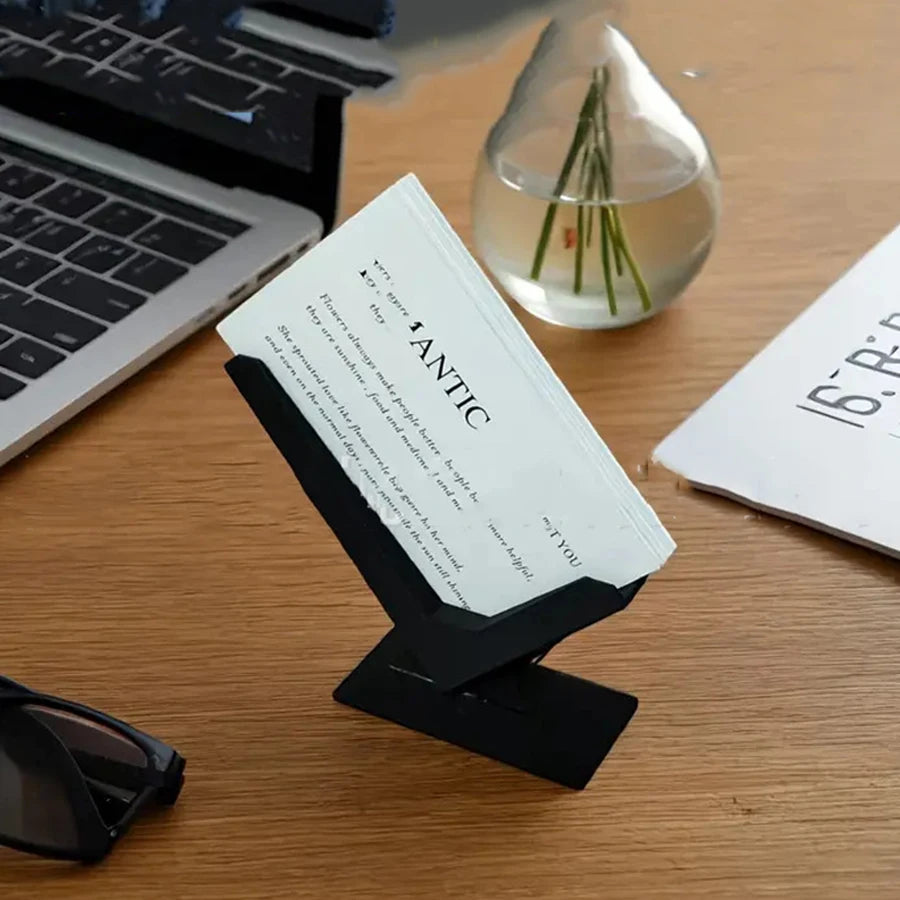 Minimalist Business Card Holder Desk Organizer | StockRager™ Modern Desktop Card Display