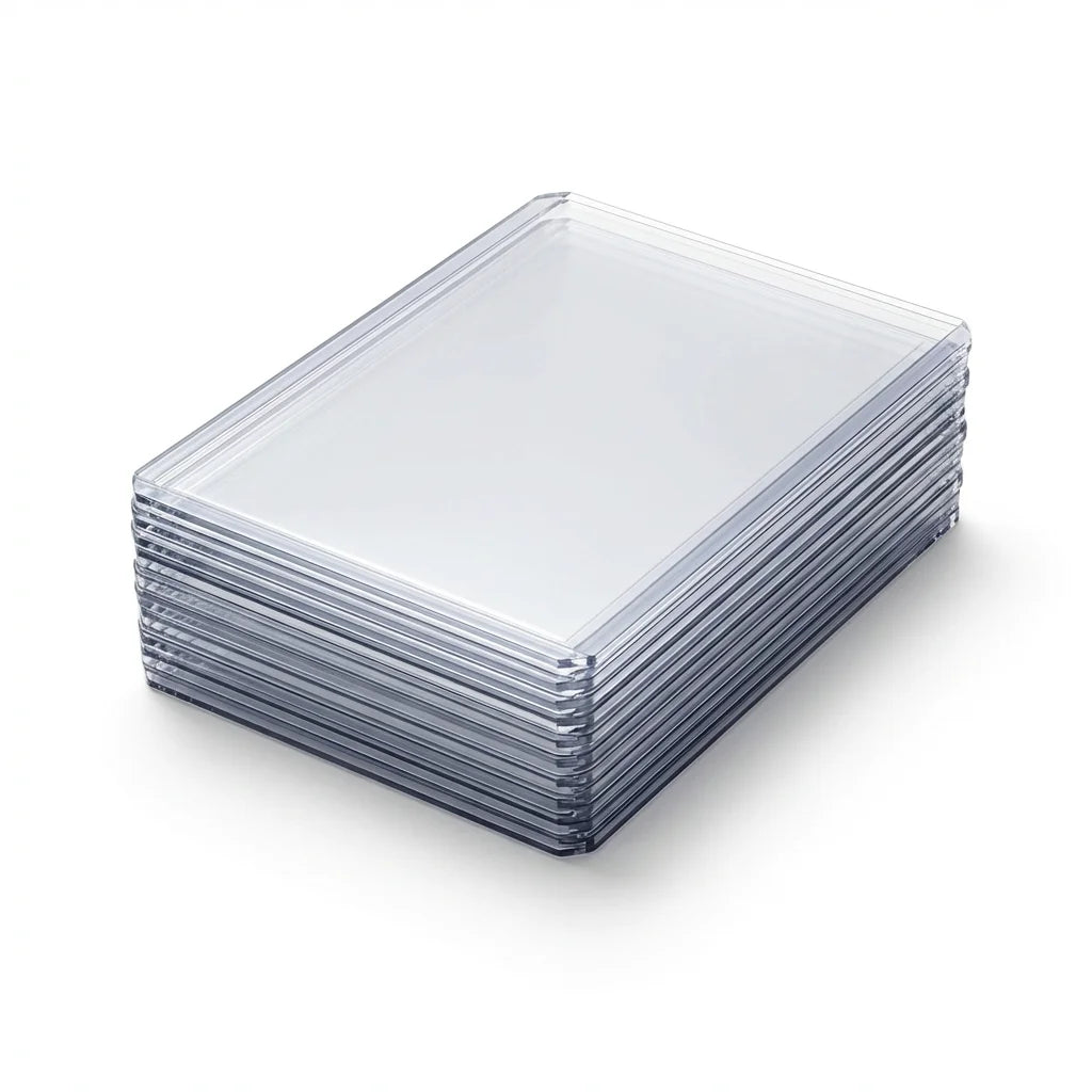 100PCS Clear Trading Card Toploaders 3x4 | StockRager™ Rigid Card Protection Sleeves