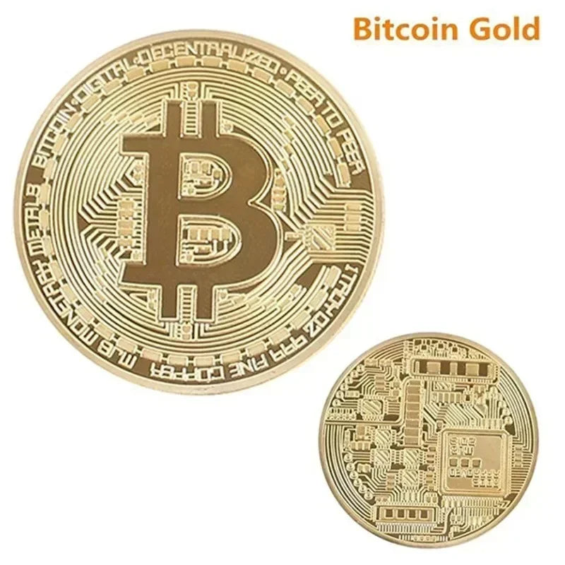 Stockrager™ Gold Bitcoin Collectible – 4-Piece Commemorative Coin Set