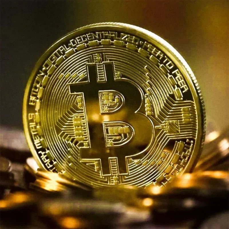 Stockrager™ Gold Bitcoin Collectible – 4-Piece Commemorative Coin Set