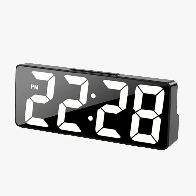 LED Digital Alarm Clock with Temperature Display | StockRager™ Minimal Desk Time & Focus Clock