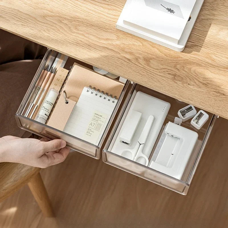 Under Desk Hidden Storage Drawer Organizer | StockRager™ Minimal Desk Declutter System
