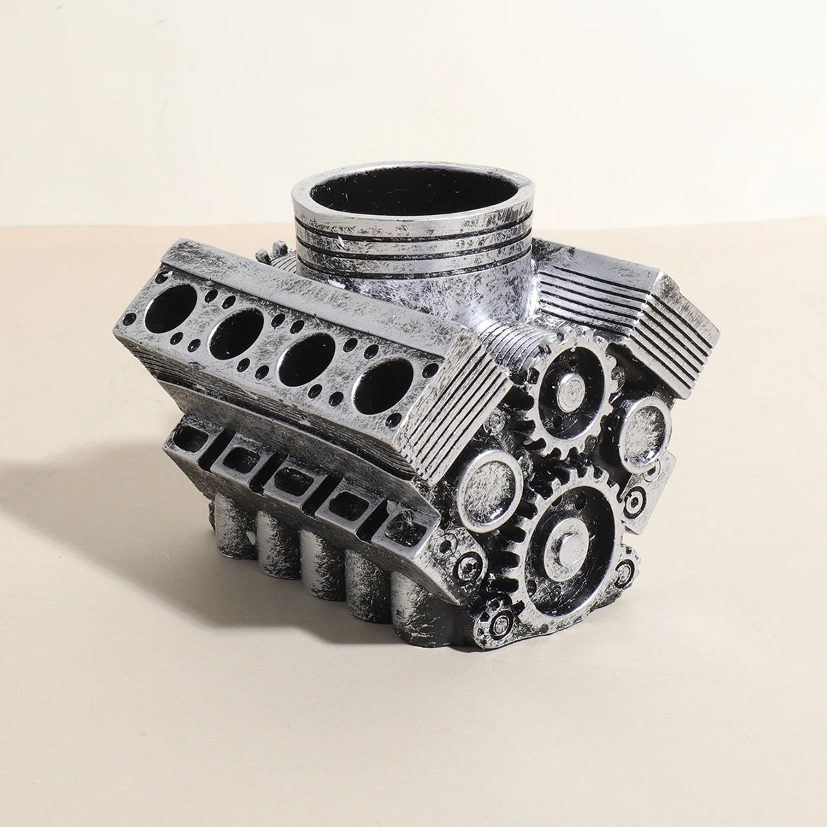 V8 Engine Pen Holder Desk Organizer | StockRager™ Automotive-Inspired Desktop Piece