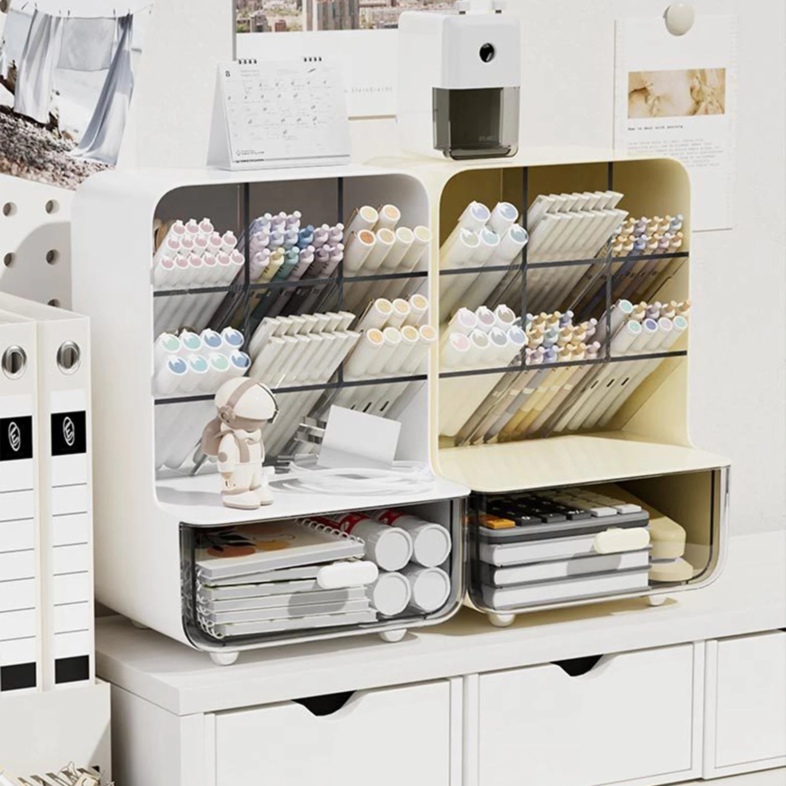Clear Acrylic Desk Organizer Multi-Layer Storage Box | StockRager™ Premium Desktop System
