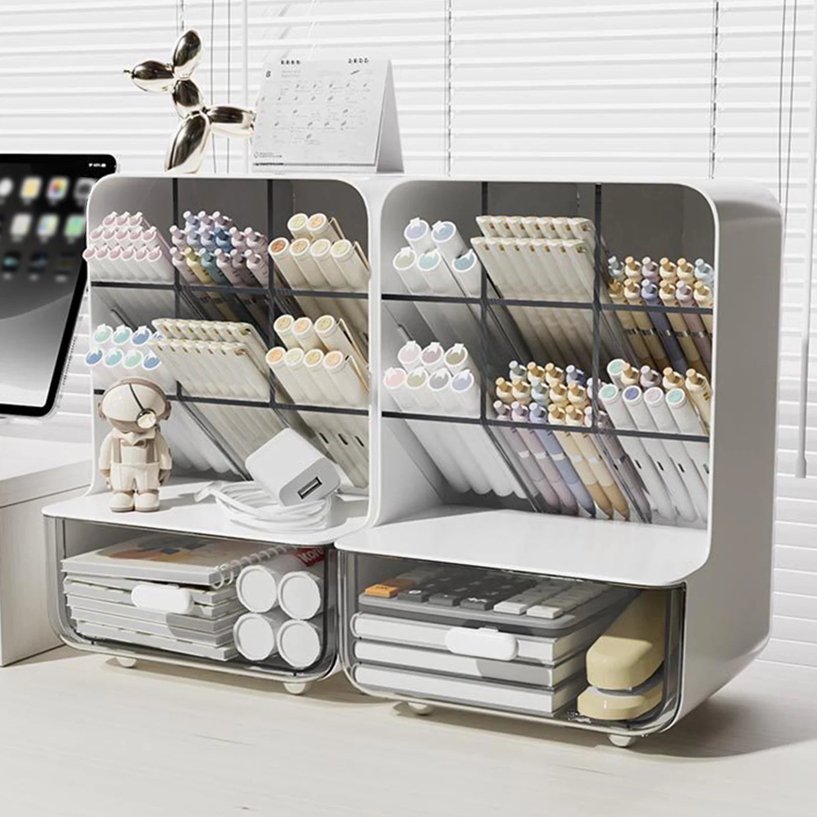 Clear Acrylic Desk Organizer Multi-Layer Storage Box | StockRager™ Premium Desktop System