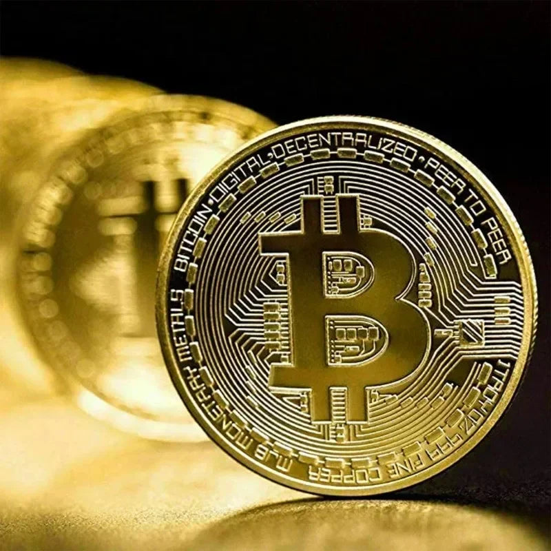Stockrager™ Gold Bitcoin Collectible – 4-Piece Commemorative Coin Set