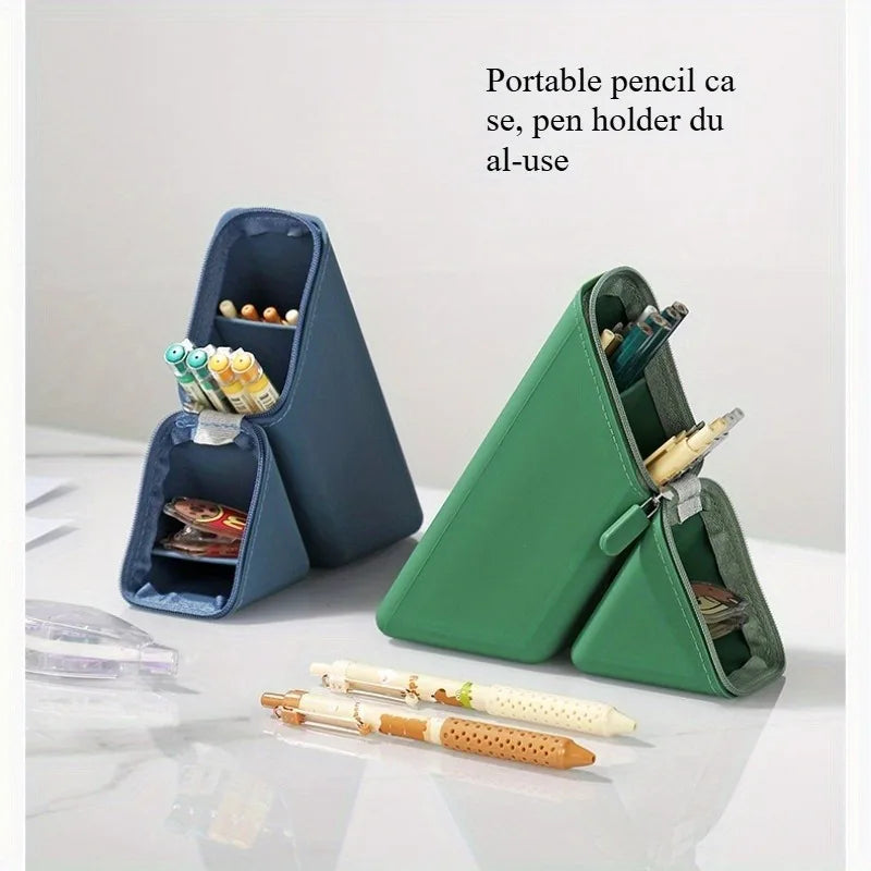 Foldable Silicone Pen Holder Expandable Desk Organizer | StockRager™ Flexible Storage System