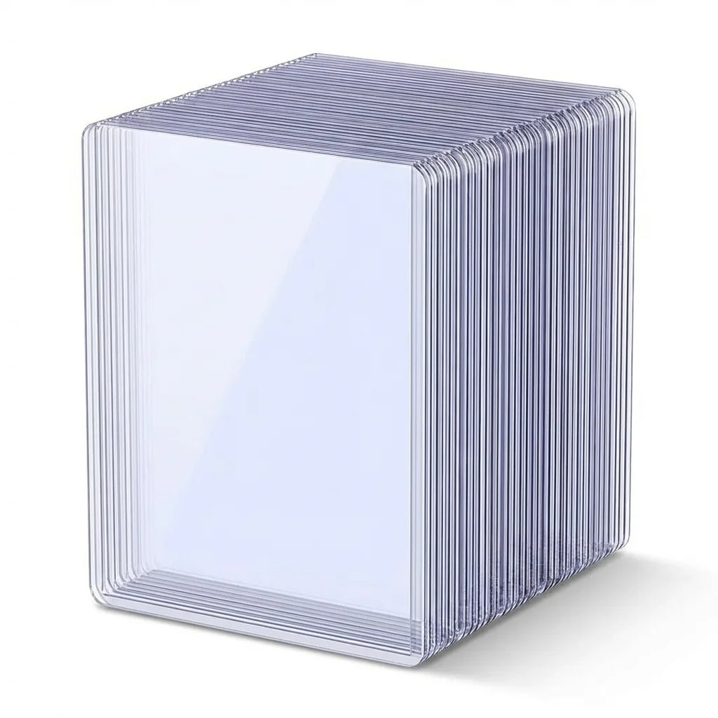 100PCS Clear Trading Card Toploaders 3x4 | StockRager™ Rigid Card Protection Sleeves