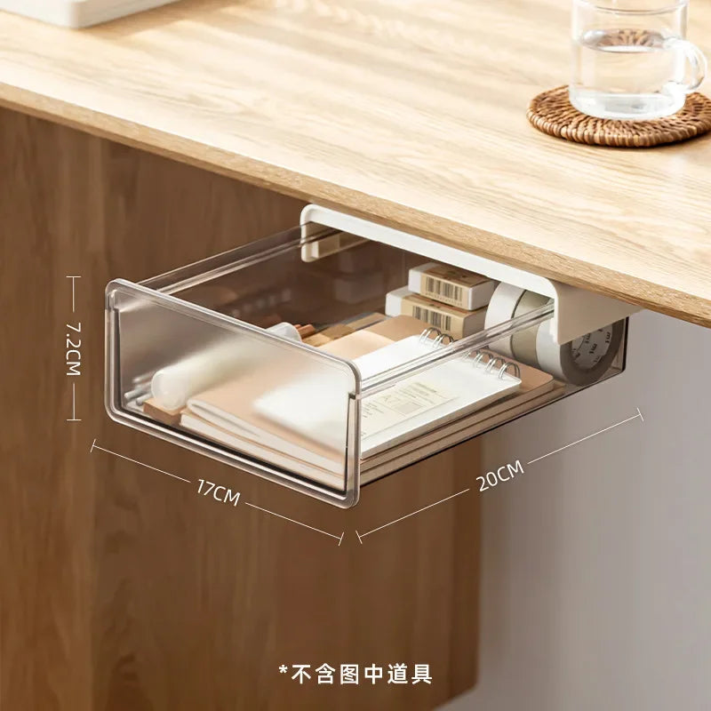Under Desk Hidden Storage Drawer Organizer | StockRager™ Minimal Desk Declutter System
