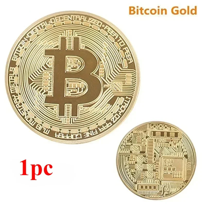 Stockrager™ Gold Bitcoin Collectible – 4-Piece Commemorative Coin Set