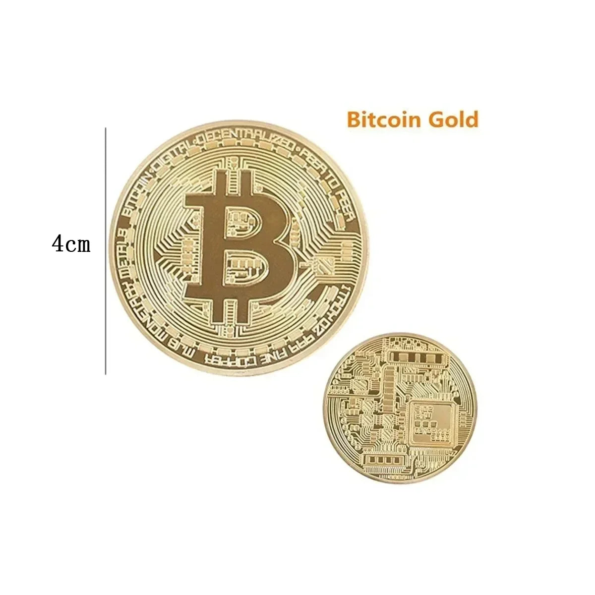 Stockrager™ Gold Bitcoin Collectible – 4-Piece Commemorative Coin Set
