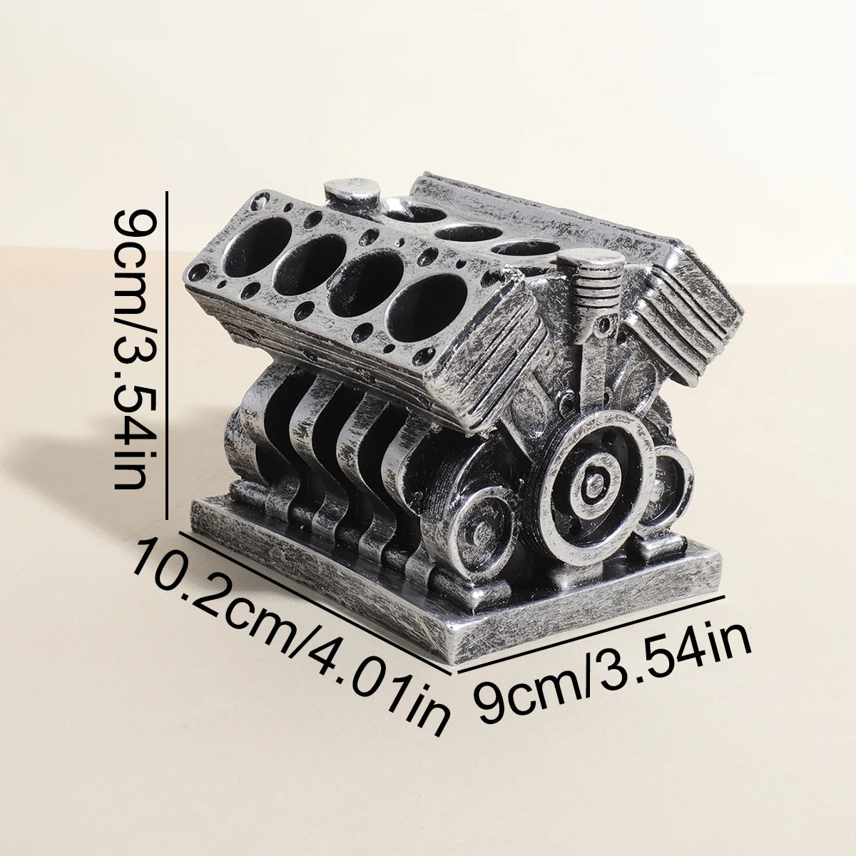 V8 Engine Pen Holder Desk Organizer | StockRager™ Automotive-Inspired Desktop Piece