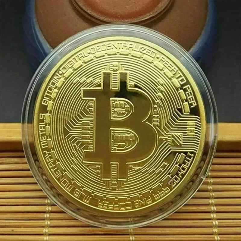 Stockrager™ Gold Bitcoin Collectible – 4-Piece Commemorative Coin Set