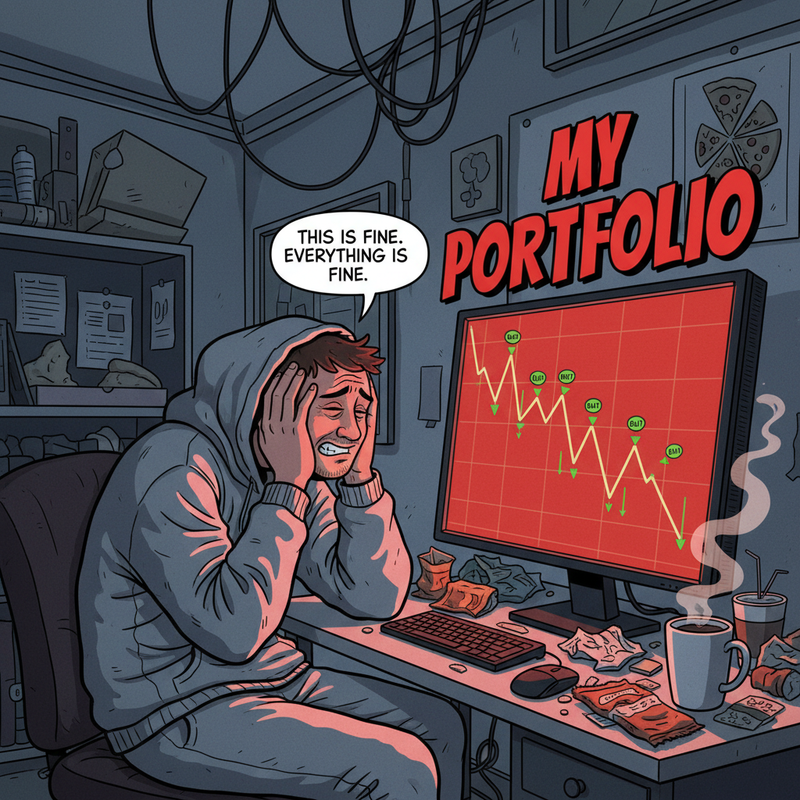 When you buy the dip and it keeps dipping 📉😤